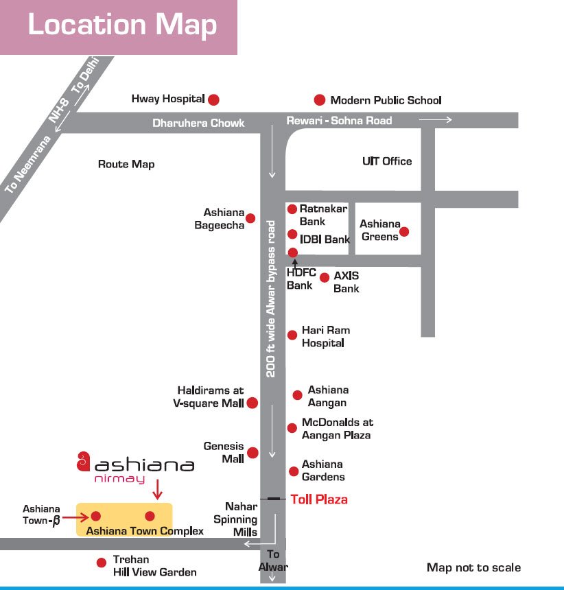 Ashiana Nirmay Location Map