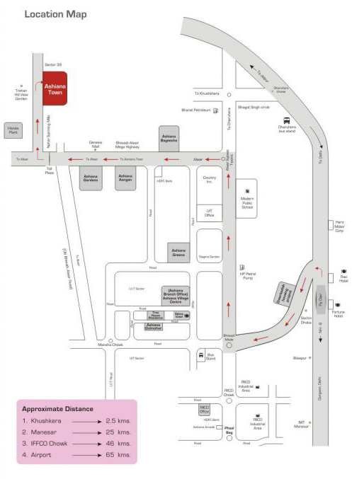 Ashiana Town Location Map