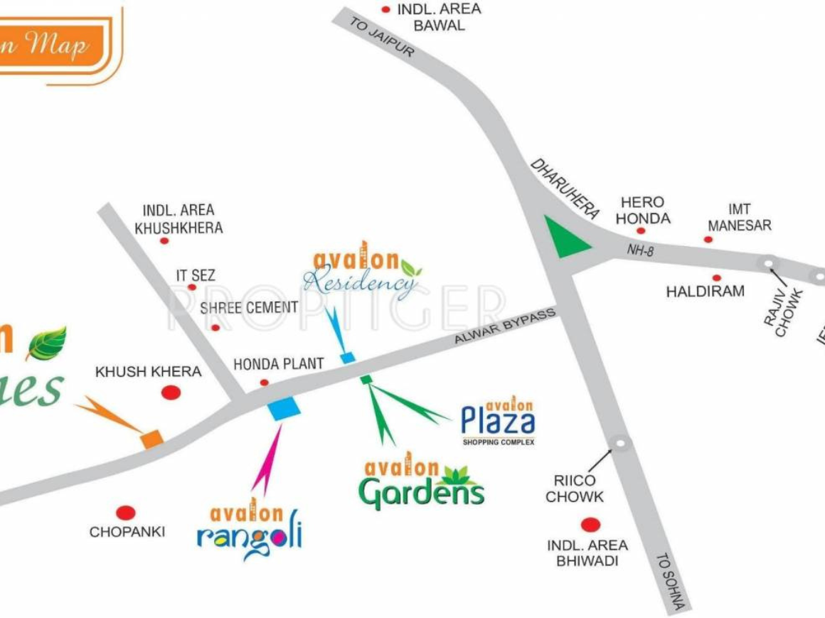 Avalon Homes Location Map